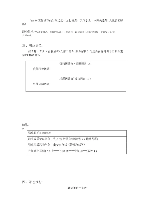 大学生职业生涯规划大赛作品模板