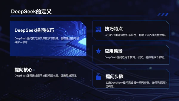 蓝色科技风DeepSeek使用指南PPT模板