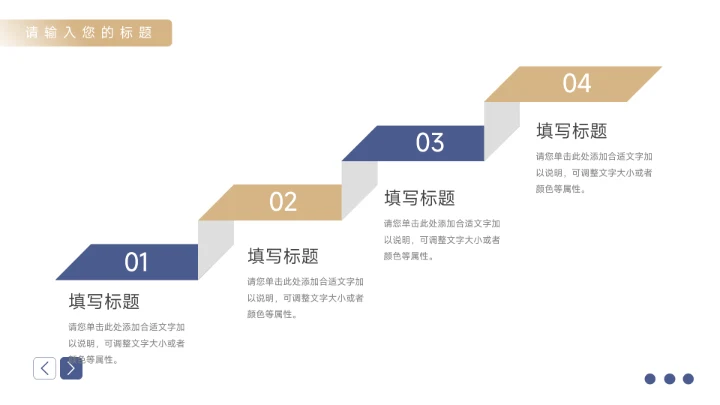 蓝金商务风实用主义短视频运营PPT模板