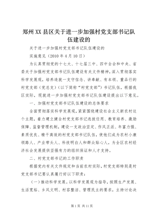 郑州XX县区关于进一步加强村党支部书记队伍建设的_1.docx