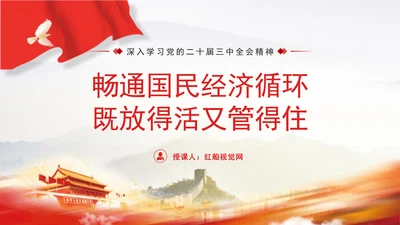 二十届三中全会既放得活又管得住畅通国民经济循环党课PPT