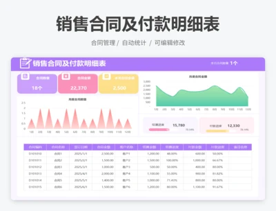 销售合同及付款明细表