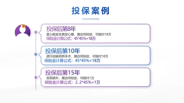 紫色创意大气保险公司创说会PPT