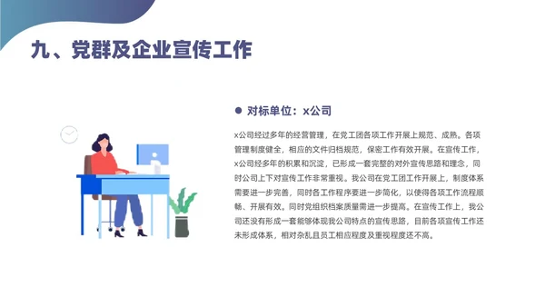 蓝色简约风对标分析培训课件