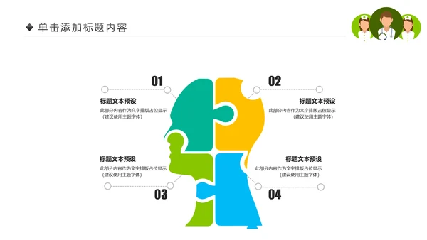 绿色清新医疗护理类动态PPT模板