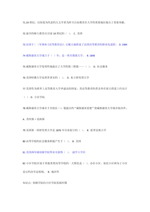 2023年高等教育学题库练习题.docx