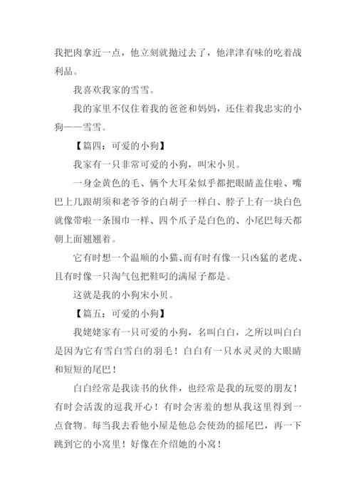 可爱的小狗作文100字.docx