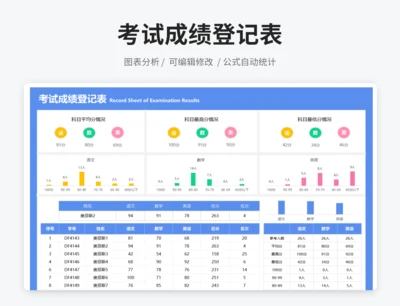 考试成绩登记表