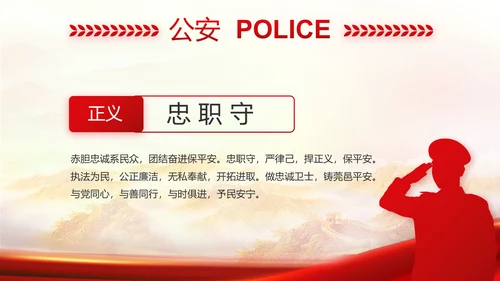 红色大气城管执法工作汇报动态PPT模板