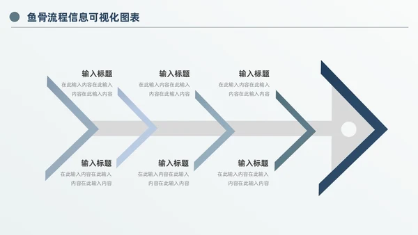 商务高级灰鱼骨图信息可视化图表PPT