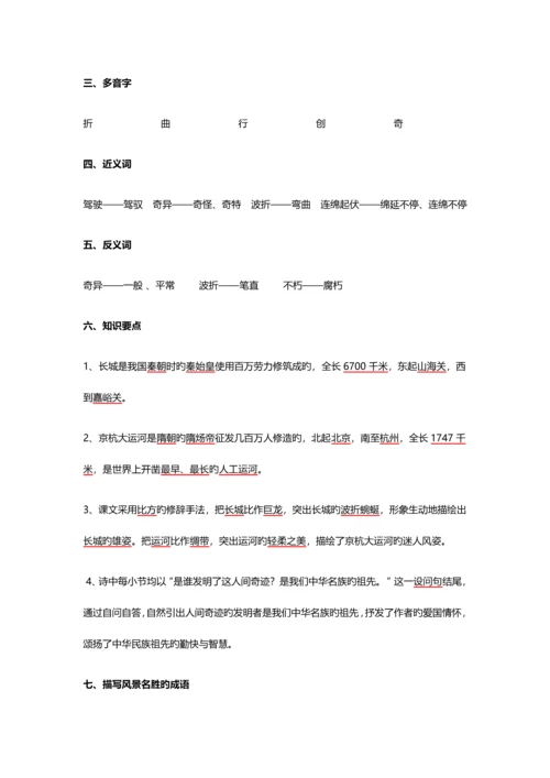2023年苏教版一到六年级小学语文下册全册复习资料.docx