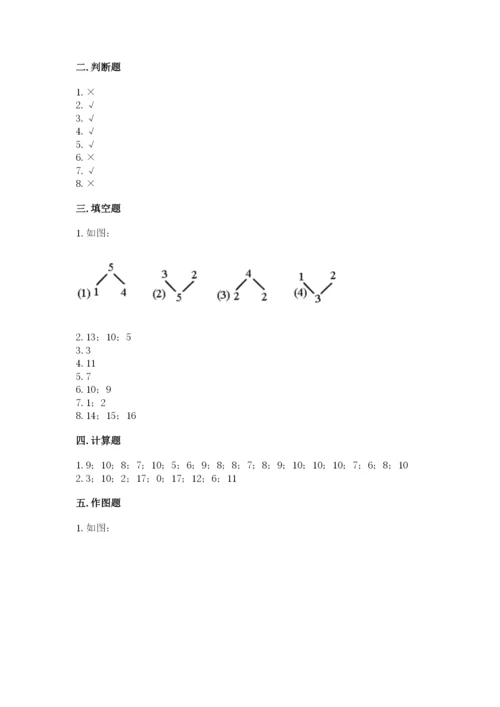 人教版一年级上册数学期末考试试卷及答案解析.docx