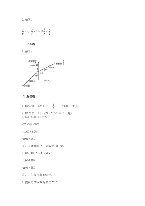 人教版六年级上册数学期末测试卷及完整答案（精品）.docx