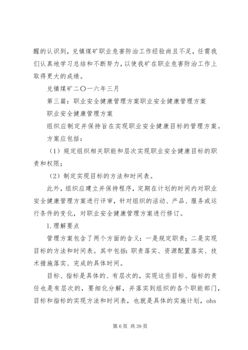 职业健康安全实施方案.docx