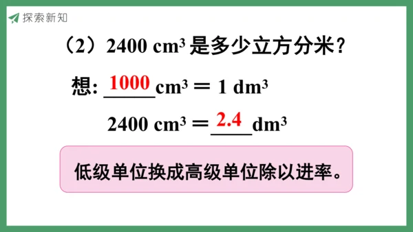 新人教版数学五年级下册3.9  体积单位间的进率课件