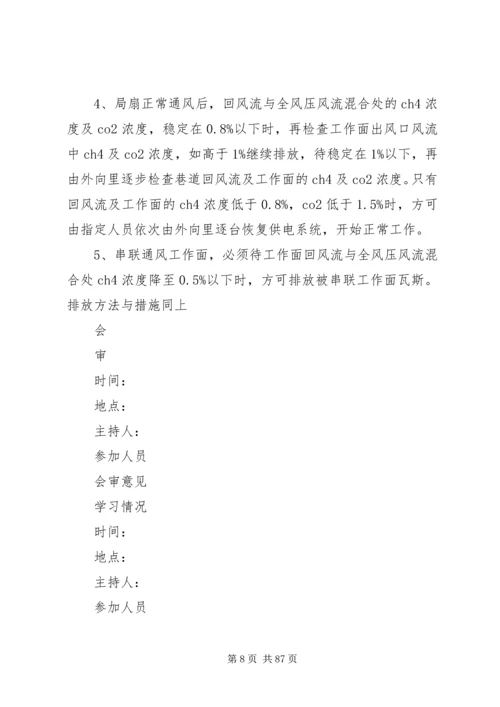 无计划停电停风时预防瓦斯事故措施 (2).docx