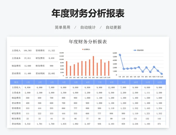 年度财务分析报表
