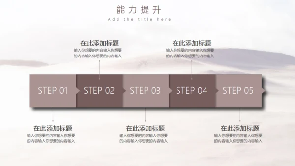 工作年度述职汇报大沙漠通用PPT模板