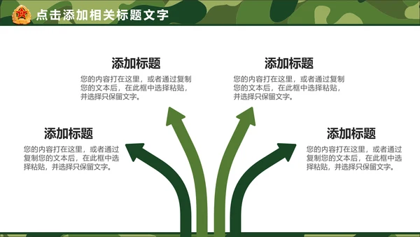 迷彩八一军队国防部队建设PPT模板