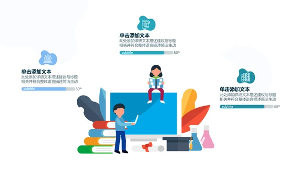 教学设计网络在线课程教育类通用PPT模板