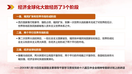 经济全球化华表政治主题演讲PPT