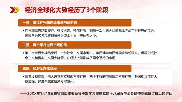 经济全球化华表政治主题演讲PPT