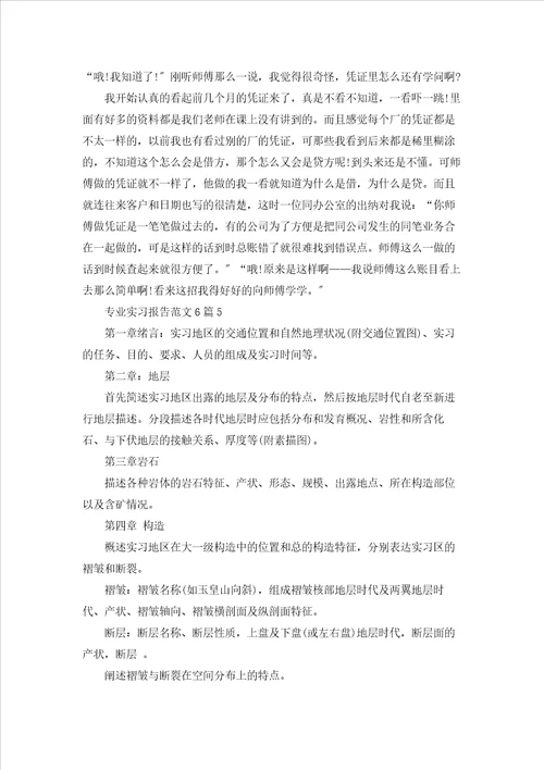 专业实习报告范文6篇