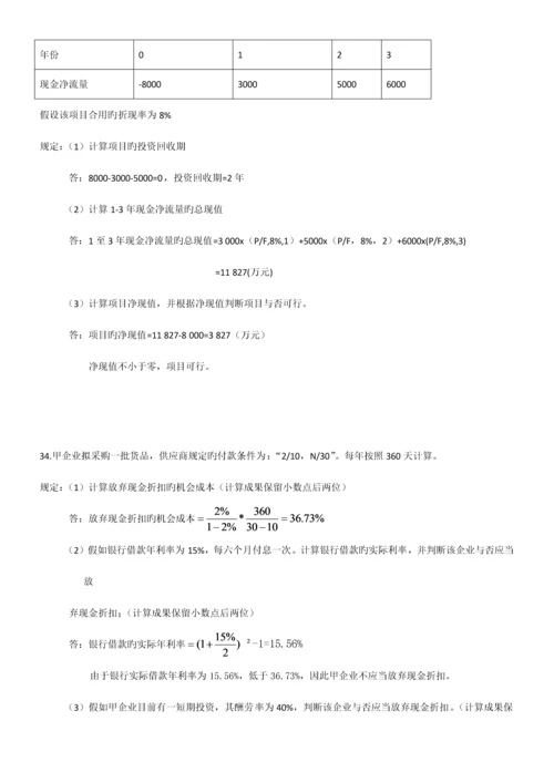 2023年全国04月自考财务管理学试题和答案.docx