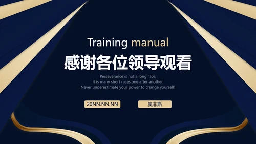 蓝金发射光状奢华PPT模板