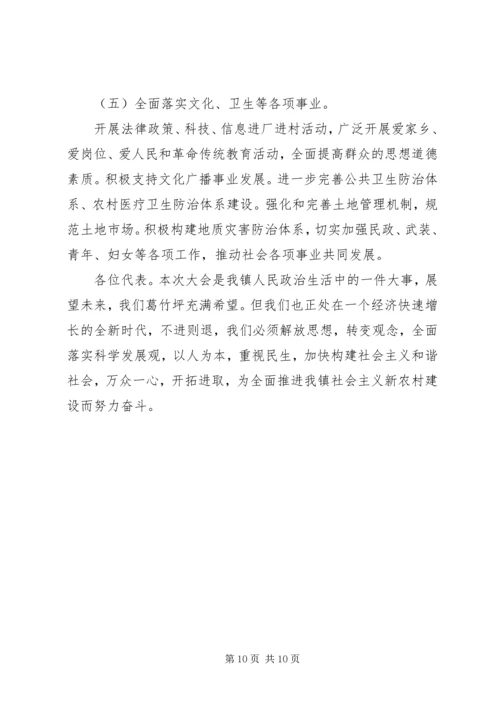 乡镇换届政府工作报告.docx