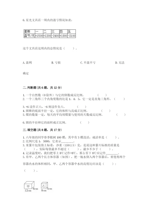 北师大版六年级下册数学期末测试卷附参考答案【夺分金卷】.docx