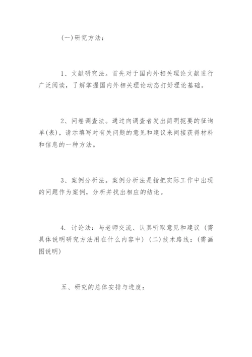 中小融资企业论文开题报告.docx