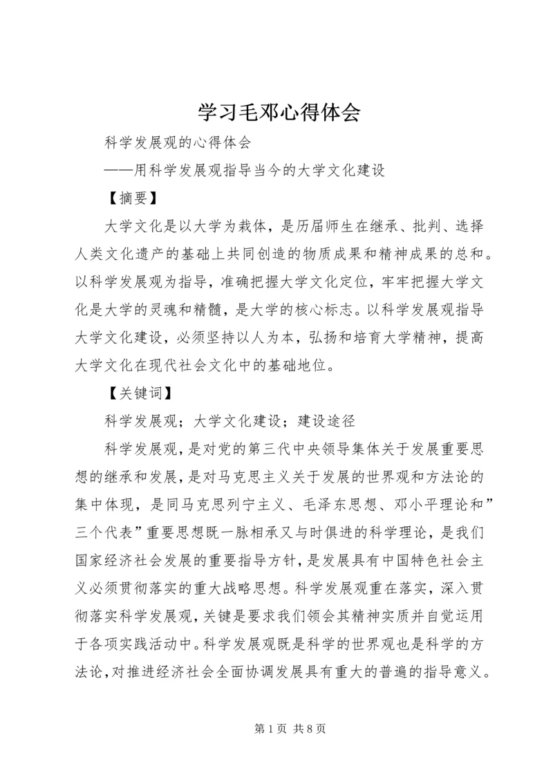 学习毛邓心得体会 (5).docx