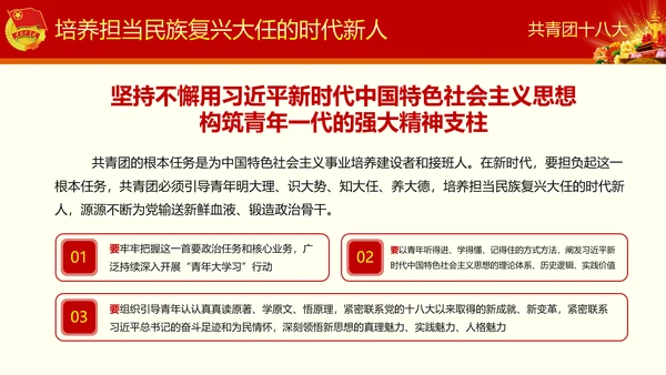 中国共青团十八大精神学习解读PPT模板