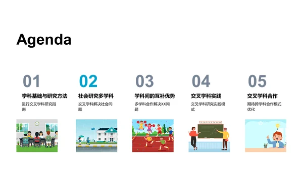 交叉学科答辩报告PPT模板