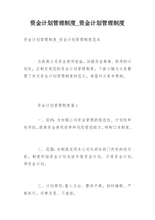 资金计划管理制度_资金计划管理制度.docx