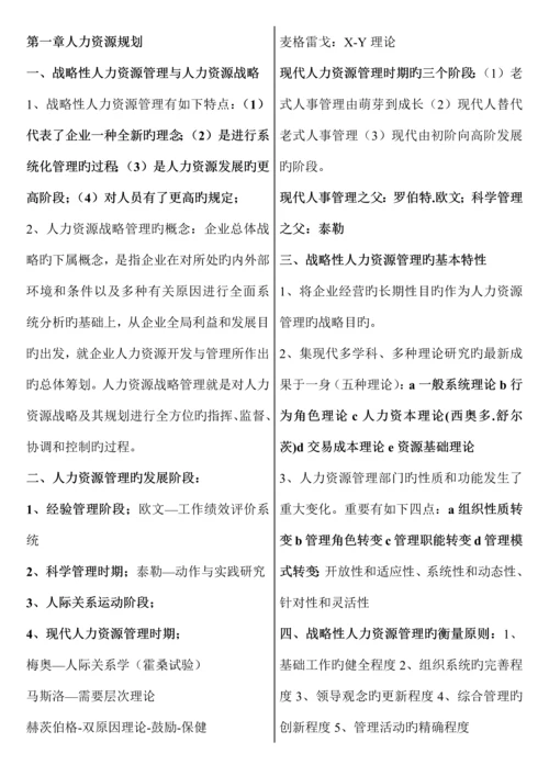 2023年企业人力资源管理师一级复习资料最新版.docx