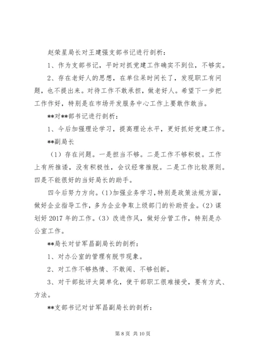 召开民主生活会情况汇报.docx