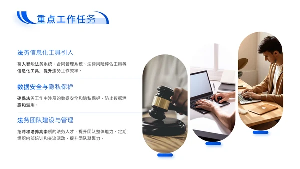 蓝色商务风企业法务合规年度述职报告PPT