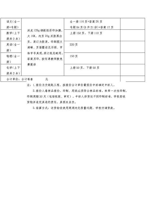 教体局及下属学校采购询价公告（供应信息）