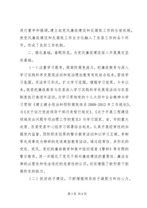 惩治和预防腐败体系建设暨党风廉政建设责任制执行情况自查报告.docx