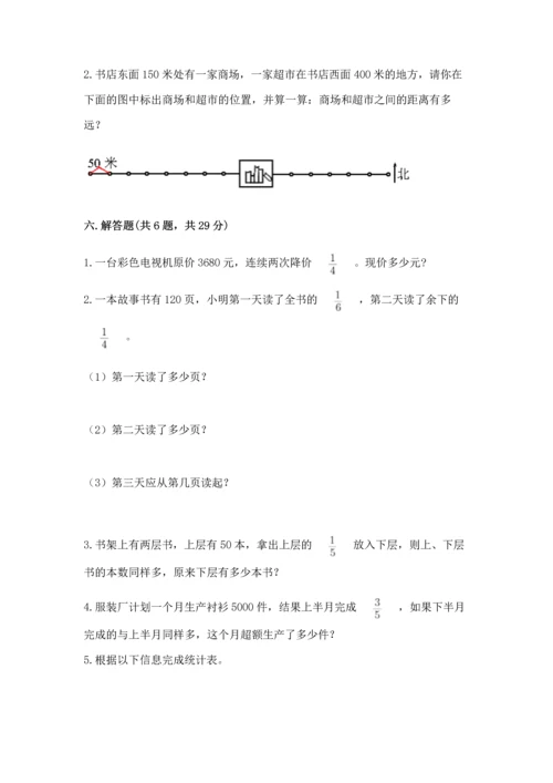 人教版六年级上册数学期中测试卷及参考答案【能力提升】.docx