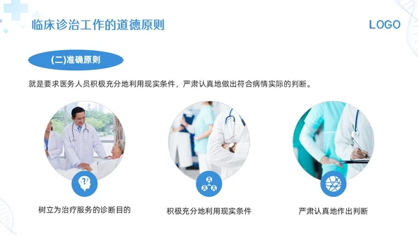 蓝色简约医生职业道德培训PPT模板宣传PPT动态PPT