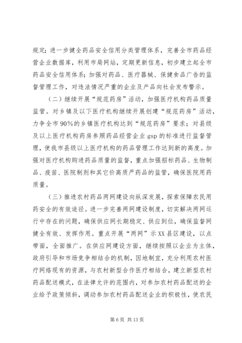 全市食品药品监督管理工作要点.docx
