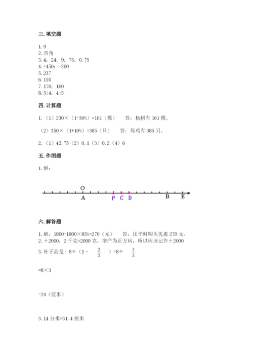 重庆市北碚区六年级下册数学期末测试卷往年题考.docx