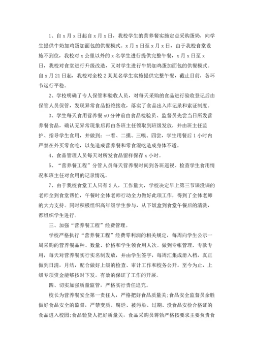 营养改善计划自查报告范文.docx