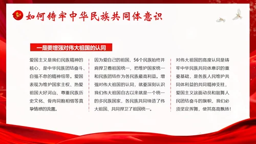 铸牢中华民族共同体民族团结党建PPT课件党课
