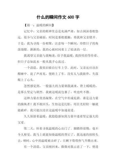 什么的瞬间作文600字.docx