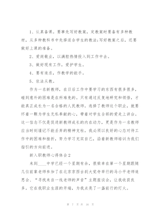 新入职教师心得体会5篇.docx