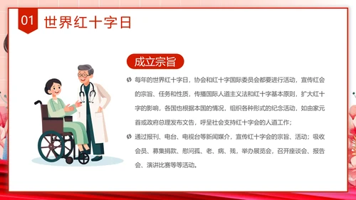 献爱心红十字会介绍PPT模板